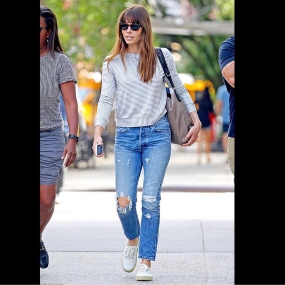 Levi's Premium distressed jeans 501 skinny blue - Picture 4 of 13